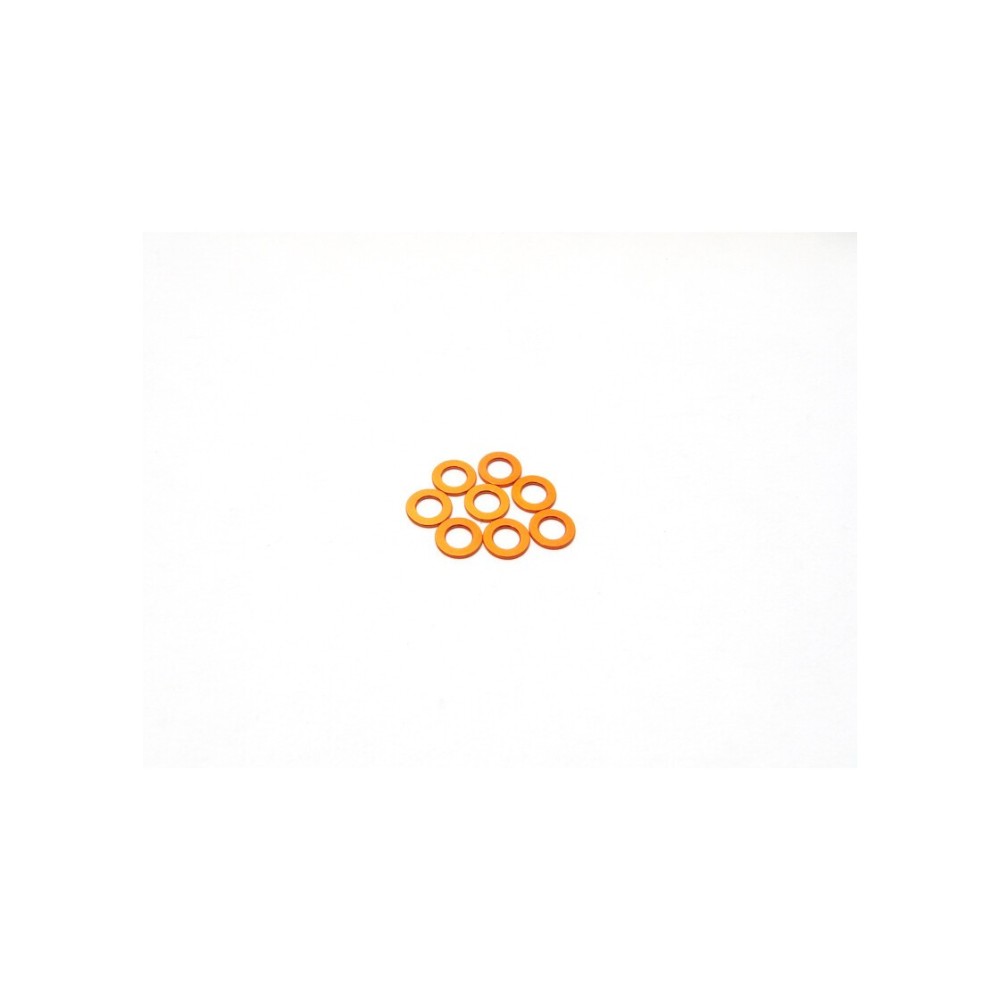 Hiro Seiko 3mm Alloy Spacer Set (0.75mm) [Orange] HS-48449