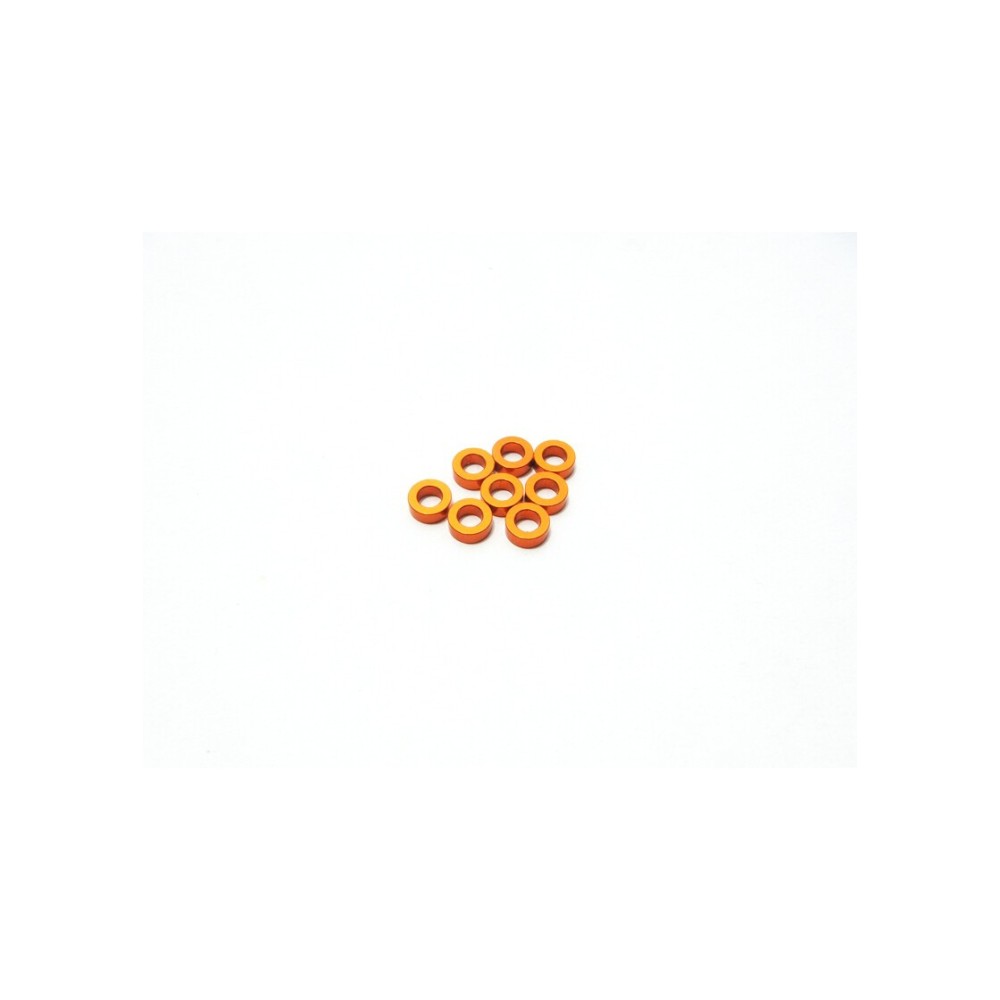 Hiro Seiko 3mm Alloy Spacer Set (1.5mm) [Orange] HS-48463