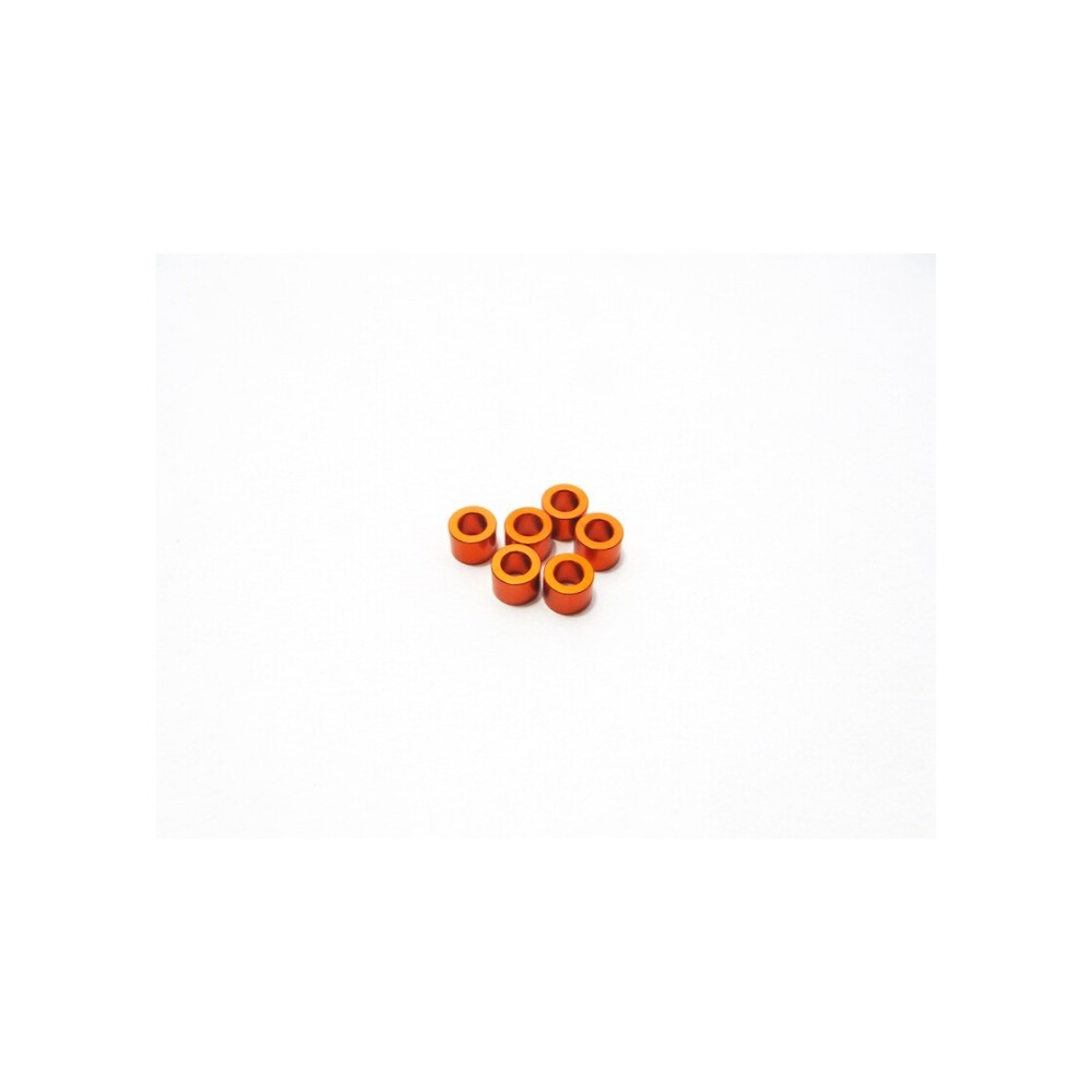 Hiro Seiko 3mm Alloy Spacer Set (2.5mm) [Orange] HS-48477