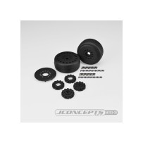 JConcepts Speed Claw - platinum compound, Belted, pre-mounted on black JCO3395 wheels JCO3113-39