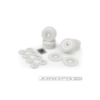 JConcepts Cheetah 83mm speed-run wheel with 12 and 17mm hex adaptor, 4pc. white JCO3395W