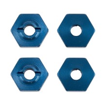 Hexágonos de rueda FT 1/14 azul Team Associated AE21562