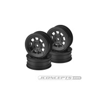 JConcepts 9 shot - B7 B6.4 YZ2 XB2 LD3, 2.2 front wheel black - 4pc JCO3397B