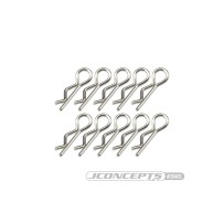 JConcepts compact / angled body clips, silver, 10pc JCO2840S