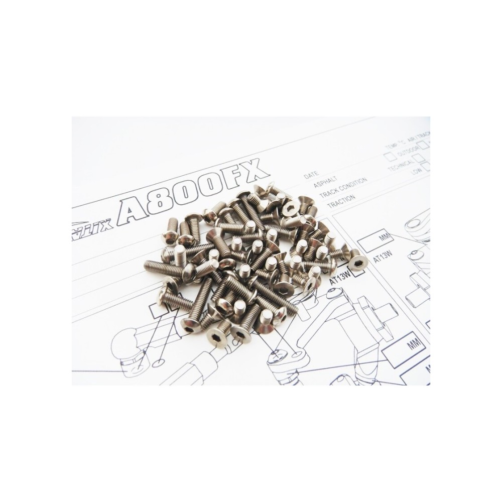 Hiro Seiko A800FX Titanium Hex Socket Screw Set HS-48607 Hiro Seiko A800FX Titanium Hex Socket Screw Set HS-48607