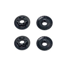 Tuercas de rueda FT M4 perfil bajo negras Team Associated AE92254
