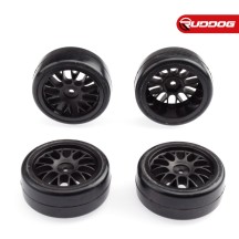 Sweep QTS-32 Low profile carpet tires W/ BBS spoke wheels Pre-glued set 32deg (SQT-32+EXP-LS+SSW-SWB) SR-SQS-32PGL