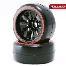 Sweep 1/10 Formula 1 Front Low profile tires pre-glued Soft compound 27mm 2pcs SR-F21F-SPG