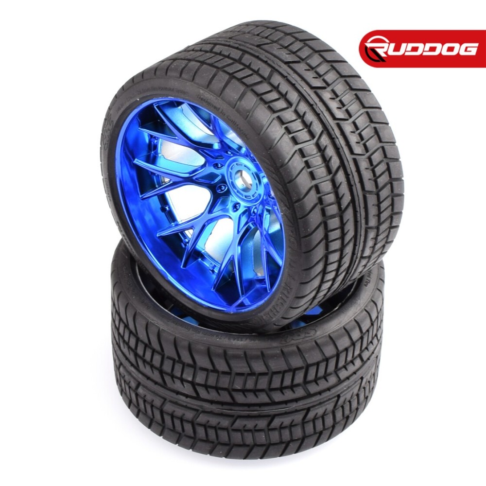 Sweep Road Crusher Onroad Belted tire Blue wheels 1/2 offset W/ WHD 2pcs SR-SRC1001BC