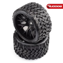 Sweep Terrain Crusher Offroad Belted tire Black wheels 1/2 offset W/ WHD 2pcs SR-SRC1002B
