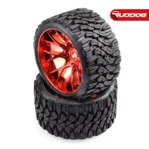 Sweep Terrain Crusher Offroad Belted tire Red wheels 1/2 offset W/ WHD 2pcs SR-SRC1002R