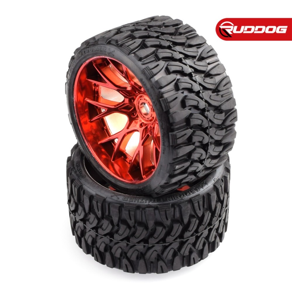 Sweep Terrain Crusher Offroad Belted tire Red wheels 1/2 offset W/ WHD 2pcs SR-SRC1002R Sweep Terrain Crusher Offroad Belted tire Red wheels 1/2 offset W/ WHD 2pcs SR-SRC1002R