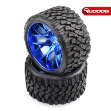 Sweep Terrain Crusher Offroad Belted tire Blue wheels 1/2 offset W/ WHD 2pcs SR-SRC1002BC
