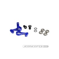 JConcepts RC10 aluminum steering bell-crank set - blue JCO2309-1