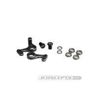 JConcepts RC10 aluminum steering bell-crank set - black JCO2309-2