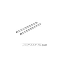 JConcepts RC10 diamond nose brace tubes, silver - 2pc. JCO2312-3