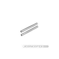 JConcepts RC10 diamond wing tubes, silver - 2pc. JCO2313-3
