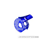 JConcepts RC10 aluminum rear motor plate - honeycomb - blue JCO2319-1