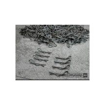 Bittydesign Body Clips Kit Big scale 1/5 - 1/7 - 1/8, 8pcs - Black BDBC-88BK