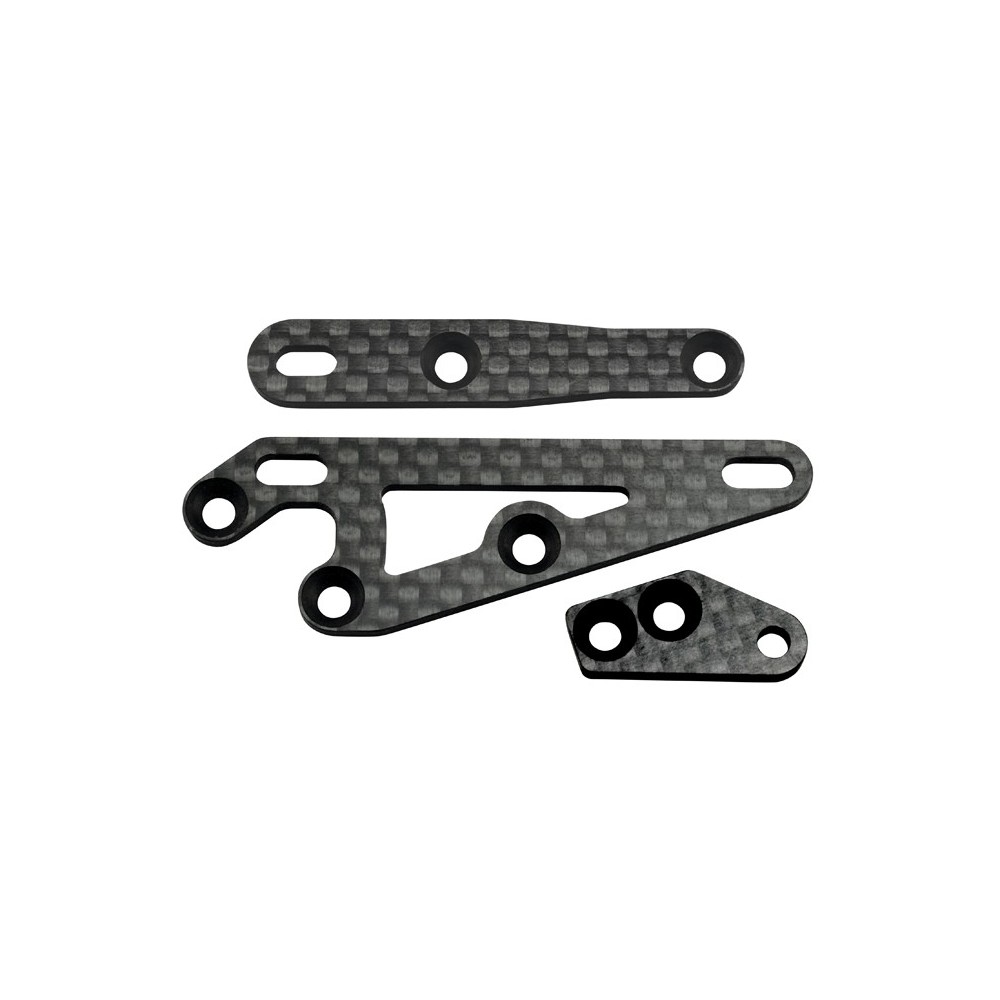 Soportes servo y brazos dirección carbono XR10 AX30753