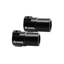 Adaptadores de eje recto de aluminio negros XR10 Axial AX30763