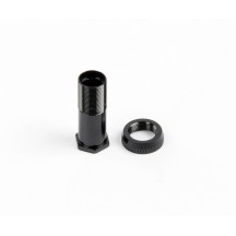 Tuerca de retención y eje negros del servo saver EXO Axial AX30801