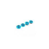 Hiro Seiko Thin Serrated Wheel Nut 4mm (T-Blue | 4pcs) HS-48664