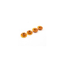 Hiro Seiko Thin Serrated Wheel Nut 4mm (Orange | 4pcs) HS-48669
