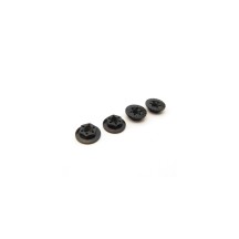 Hiro Seiko Thin Serrated Wheel Nut 4mm (Black | 4pcs) HS-48670