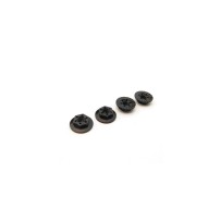 Hiro Seiko Thin Serrated Wheel Nut 4mm (Black | 4pcs) HS-48670