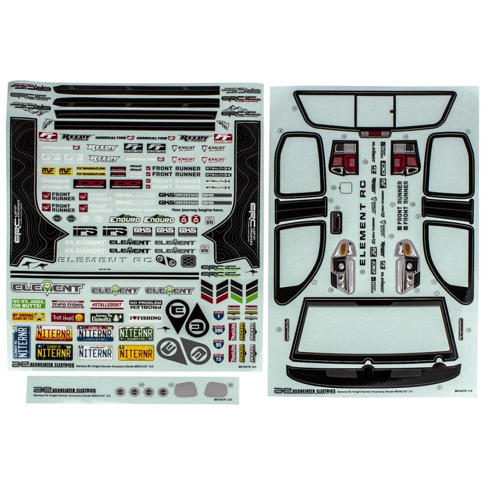 Element RC Knightrunner Decal Sheet AE42167