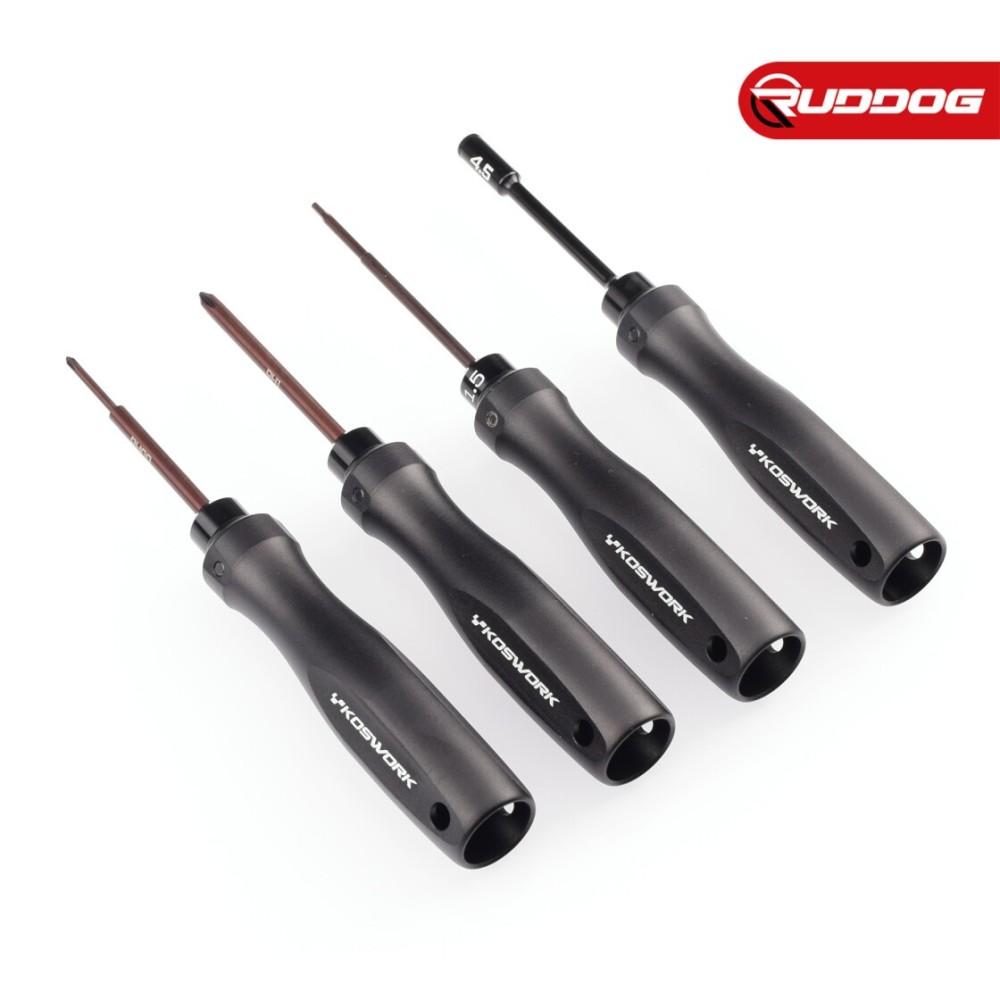 Koswork Mini-Z 4pcs Mini Car Tool Set (H1.5, N4.5, P00 & P1) (Alum Tri Handle) KOS13252-MINI4 Koswork Mini-Z 4pcs Mini Car Tool Set (H1.5, N4.5, P00 & P1) (Alum Tri Handle) KOS13252-MINI4