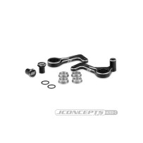 JConcepts RC10T aluminum steering bellcranks, black Fits  Team Associated RC10T JCO2931-2