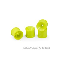 JConcepts Mono, RC10T, T2, T3, GT, front wheel - yellow, 4pc. Fits  RC10T, T2, T3, GT JCO3418Y