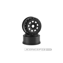 JConcepts 9-shot 17mm hex SCT tire wheel - black, 2pc. JCO3421B