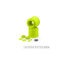 JConcepts Aggressor - 2.6 x 3.8 17mm hex Monster Truck wheel, yellow Losi LMT, Traxxas Maxx wheel JCO3414Y