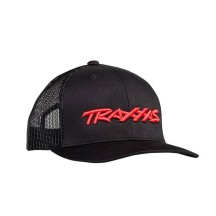 Gorra de visera curva en negro con el logo de Traxxas en rojo Traxxas TRX1182-BLR