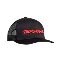 Gorra de visera curva negra con logo rojo Traxxas TRX1182-BLR
