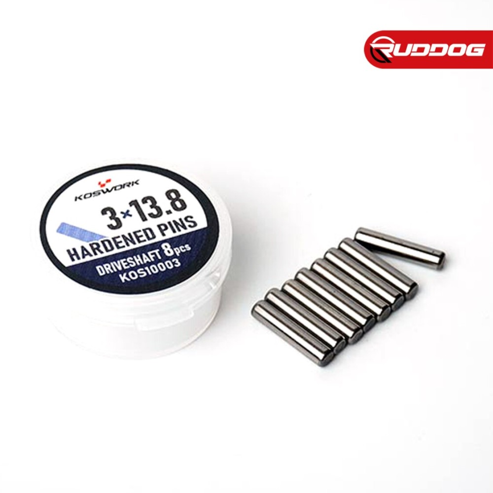 Koswork 3x13.8mm Hardened Driveshaft Pins (w/container) (8) KOS10003 Koswork 3x13.8mm Hardened Driveshaft Pins (w/container) (8) KOS10003