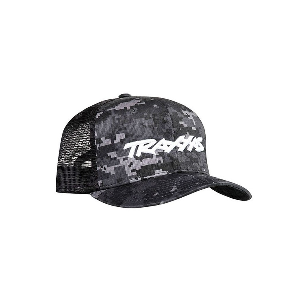 Gorra de visera curva de camuflaje con el logo de Traxxas en blanco Traxxas TRX1182-CAMO Gorra de visera curva de camuflaje con el logo de Traxxas en blanco Traxxas TRX1182-CAMO