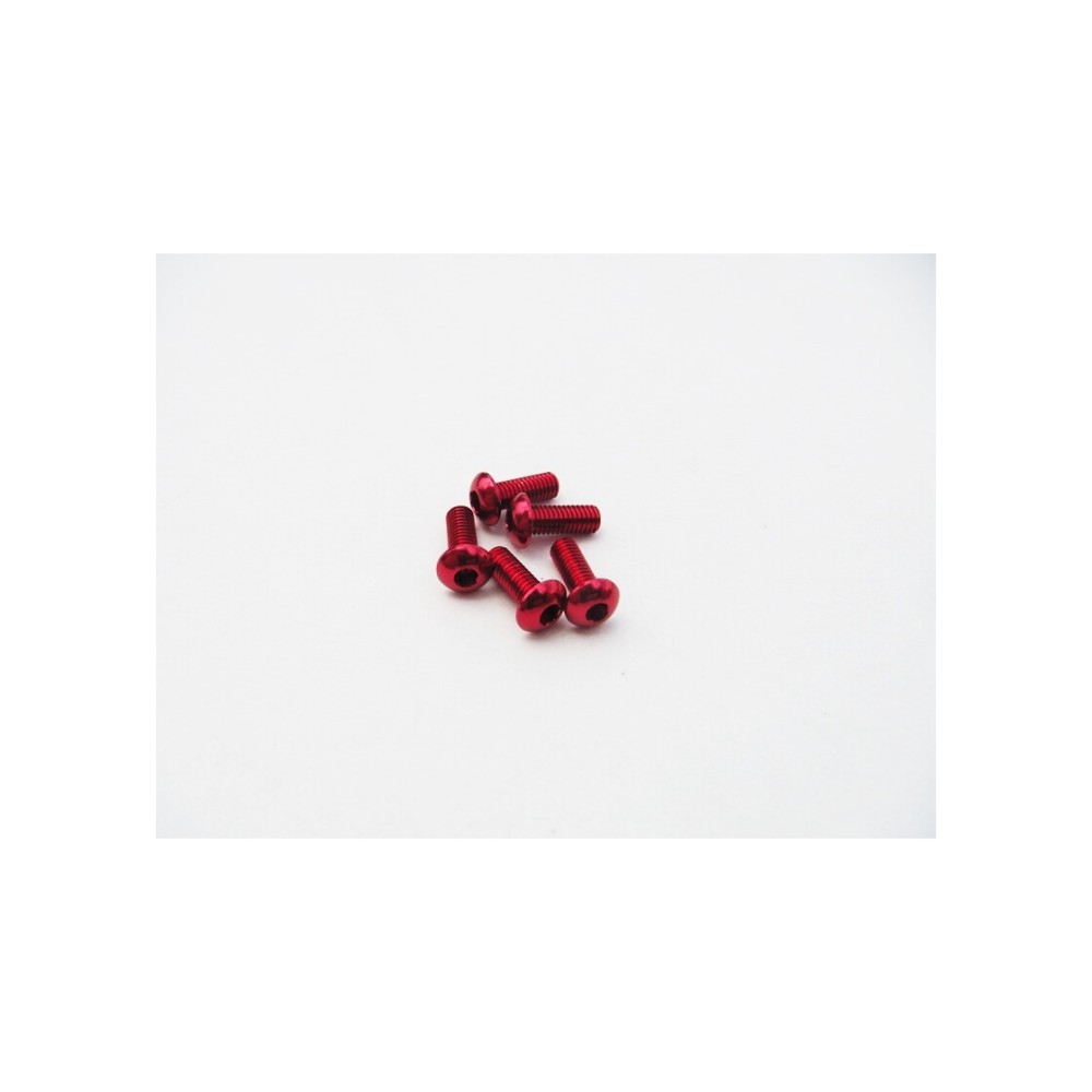 Hiro Seiko Alloy Hex Socket Button Head Screw M3x16 (4pcs | Red) HS-48705 Hiro Seiko Alloy Hex Socket Button Head Screw M3x16 (4pcs | Red) HS-48705