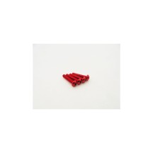 Hiro Seiko Alloy Hex Socket Button Head Screw M3x20 (4pcs | Red) HS-48707