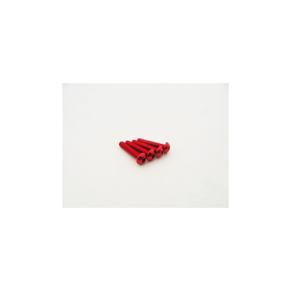 Hiro Seiko Alloy Hex Socket Button Head Screw M3x20 (4pcs | Red) HS-48707 Hiro Seiko Alloy Hex Socket Button Head Screw M3x20 (4pcs | Red) HS-48707