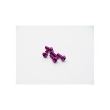 Hiro Seiko Alloy Hex Socket Button Head Screw M3x14 (4pcs | Purple) HS-48708