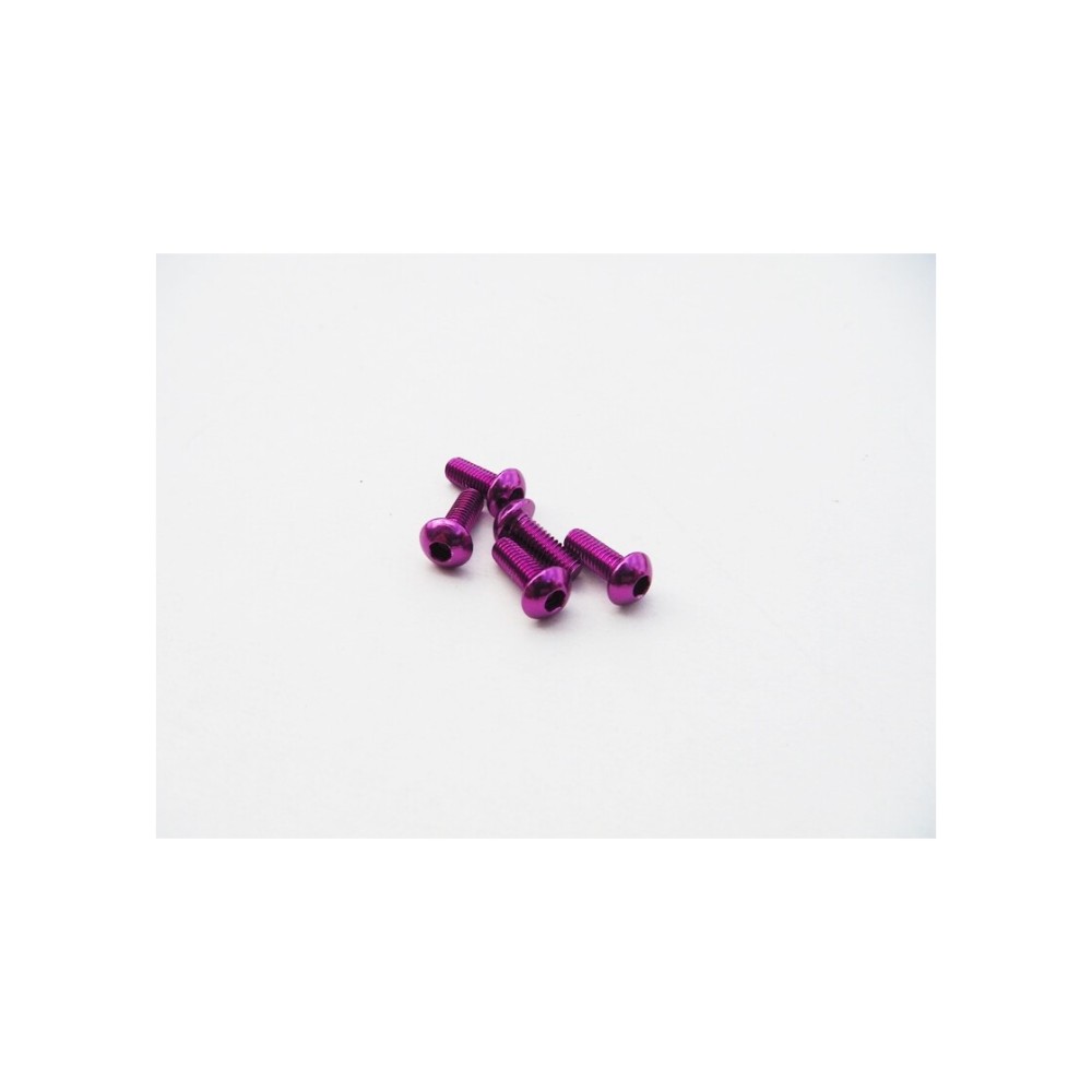 Hiro Seiko Alloy Hex Socket Button Head Screw M3x14 (4pcs | Purple) HS-48708 Hiro Seiko Alloy Hex Socket Button Head Screw M3x14 (4pcs | Purple) HS-48708