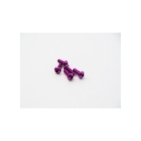 Hiro Seiko Alloy Hex Socket Button Head Screw M3x15 (4pcs | Purple) HS-48709