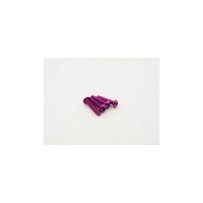 Hiro Seiko Alloy Hex Socket Button Head Screw M3x20 (4pcs | Purple) HS-48712
