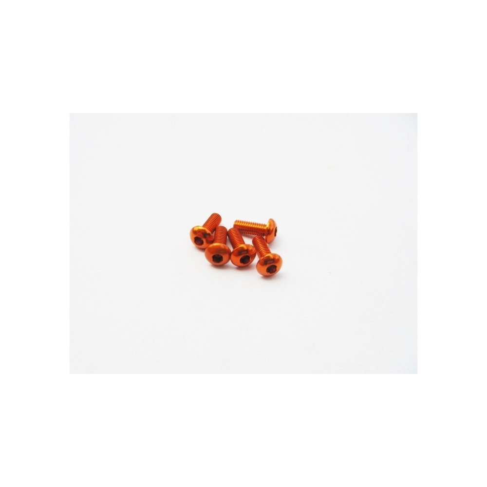 Hiro Seiko Alloy Hex Socket Button Head Screw M3x14 (4pcs | Orange) HS-48713 Hiro Seiko Alloy Hex Socket Button Head Screw M3x14 (4pcs | Orange) HS-48713