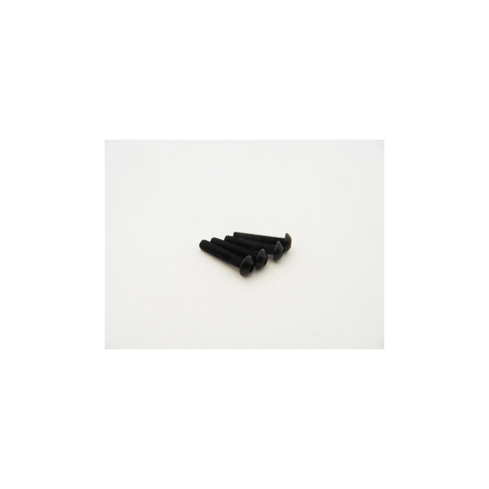 Hiro Seiko Alloy Hex Socket Button Head Screw M3x20 (4pcs | Black) HS-48727