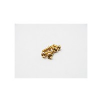 Hiro Seiko Alloy Hex Socket Button Head Screw M3x15 (4pcs | Gold) HS-48729